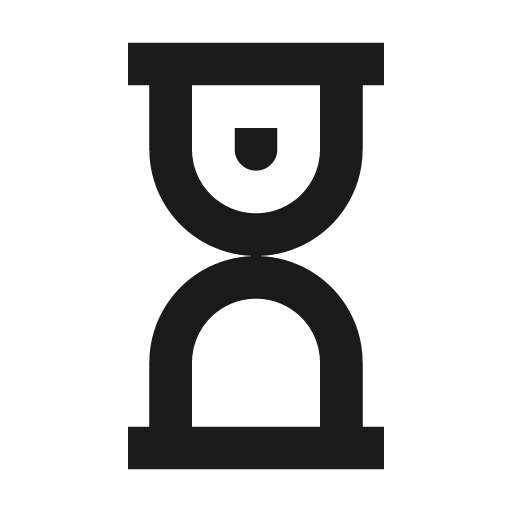 Sand clock icon, solid style, from css.gg