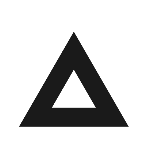 Shape triangle icon, solid style, from css.gg