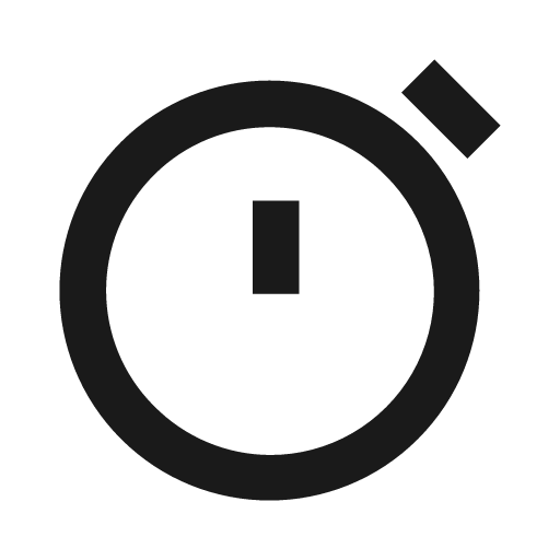 Stopwatch icon, solid style, from css.gg