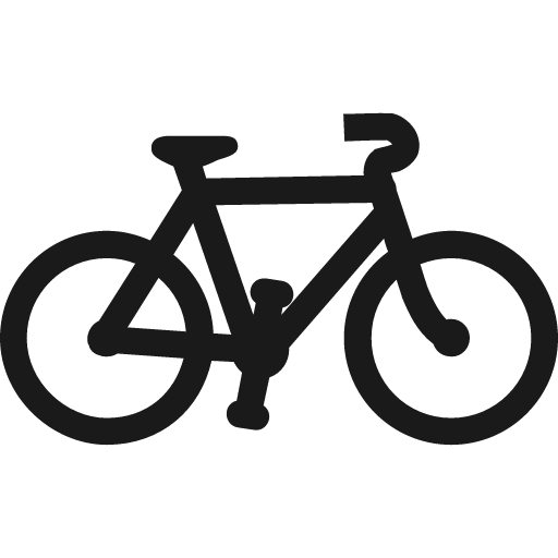 Bicycle icon, solid style, from Font-GIS