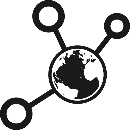 Earth network o icon, solid style, from Font-GIS