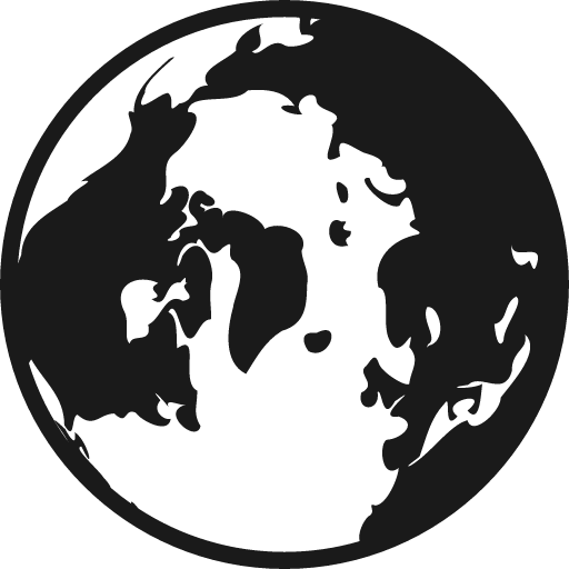 Earth north icon, solid style, from Font-GIS