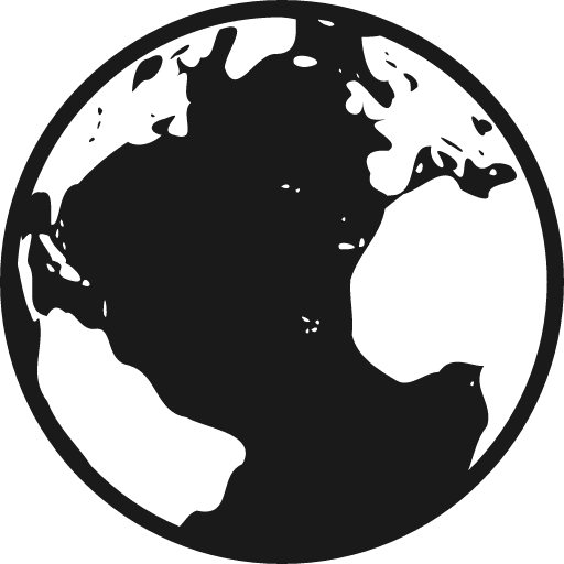 Earth o icon, solid style, from Font-GIS