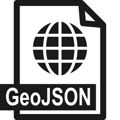 Geojson file icon, solid style, from Font-GIS
