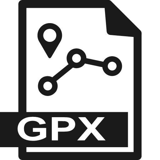 Gpx file icon, solid style, from Font-GIS