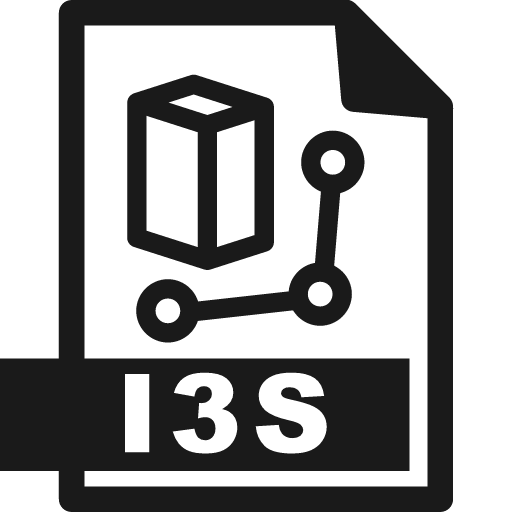 I3s file icon, solid style, from Font-GIS