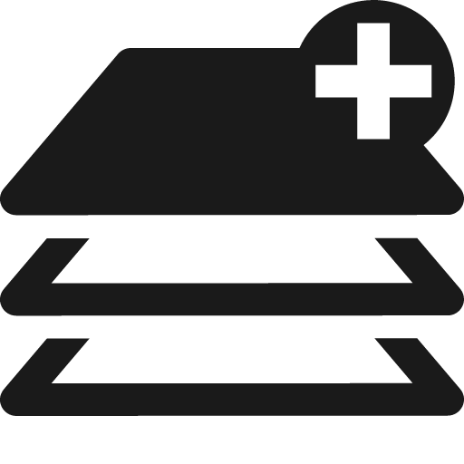 Layer add icon, solid style, from Font-GIS