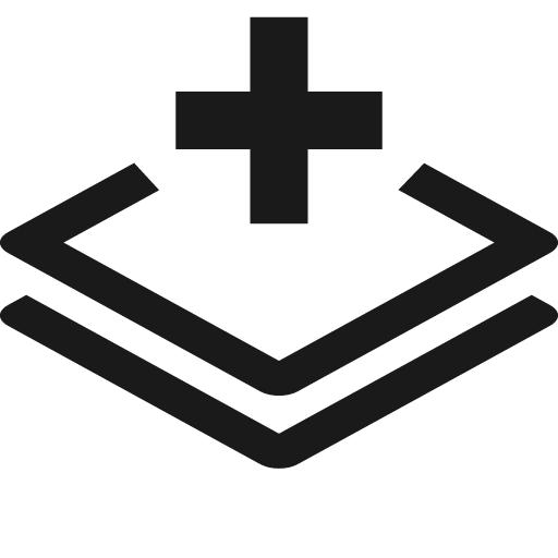 Layer alt add o icon, solid style, from Font-GIS
