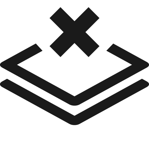 Layer alt x o icon, solid style, from Font-GIS