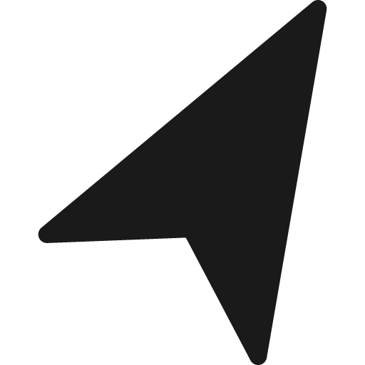 Location arrow icon, solid style, from Font-GIS