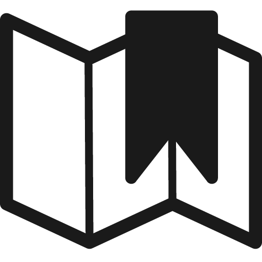 Map bookmark icon, solid style, from Font-GIS