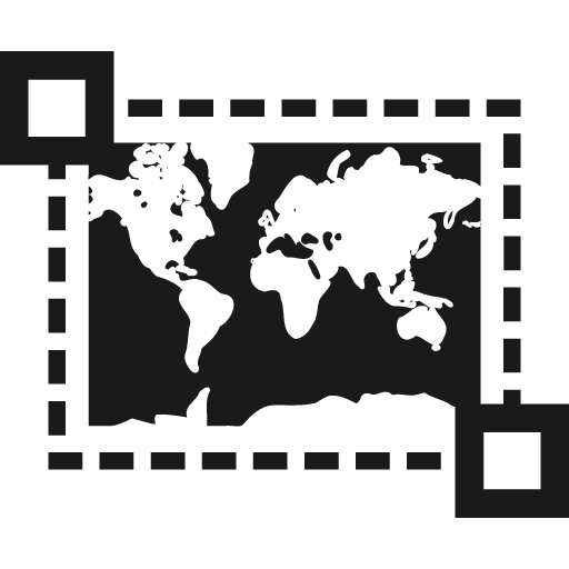 Map extent icon, solid style, from Font-GIS