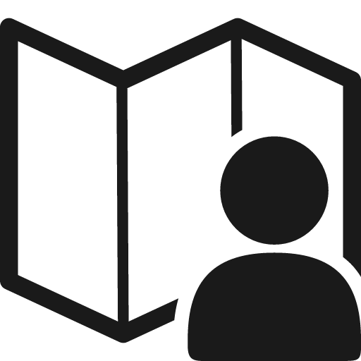 Map user icon, solid style, from Font-GIS
