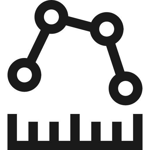 Measure line icon, outline style, from Font-GIS