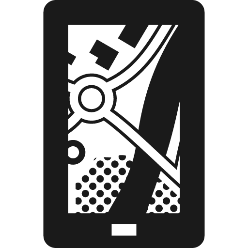 Phone map icon, solid style, from Font-GIS