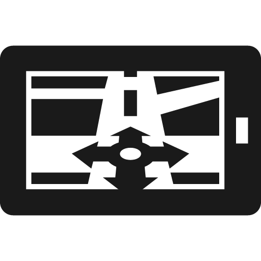 Phone route alt r icon, solid style, from Font-GIS