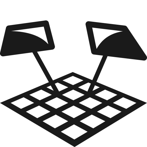 Photogrammetry icon, solid style, from Font-GIS