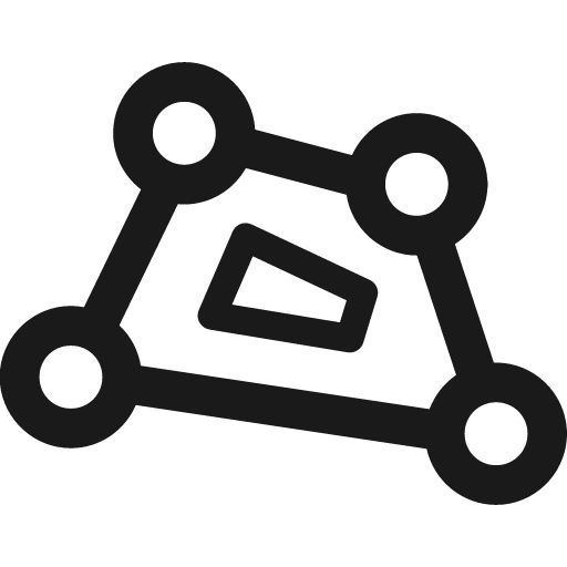 Polygon hole pt icon, solid style, from Font-GIS