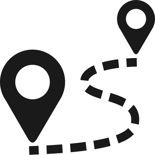 Route icon, solid style, from Font-GIS