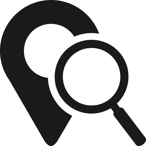 Search poi icon, solid style, from Font-GIS
