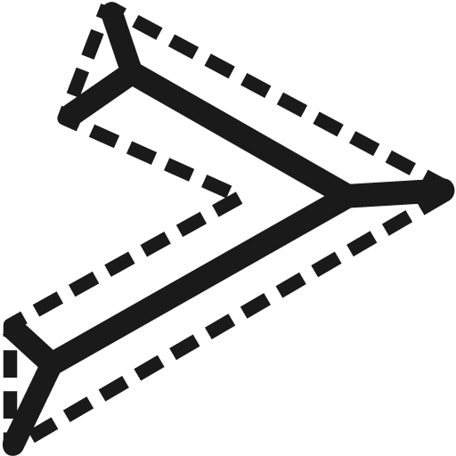 Skeletonize icon, solid style, from Font-GIS