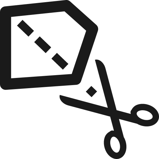 Split polygon icon, solid style, from Font-GIS