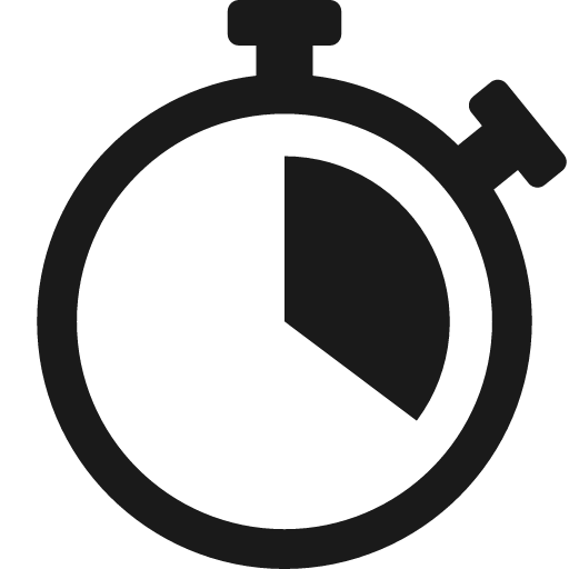 Timer icon, solid style, from Font-GIS