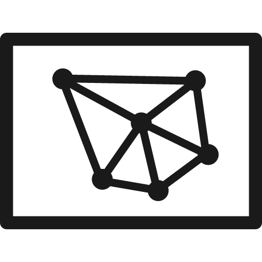 Triangle map icon, solid style, from Font-GIS