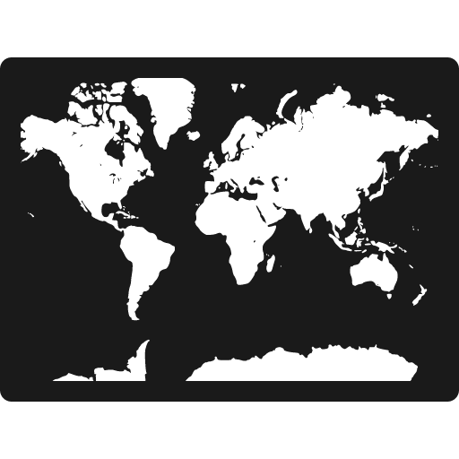 World map alt o icon, solid style, from Font-GIS