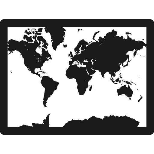 World map alt icon, solid style, from Font-GIS