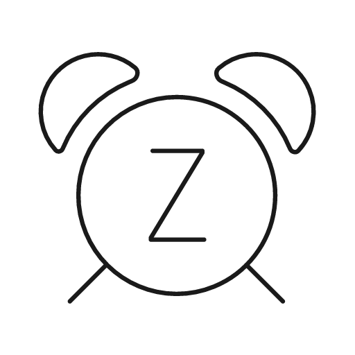 Alarm snooze icon, line style, from Glyphs