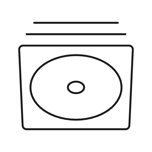 Album collection icon, line style, from Glyphs