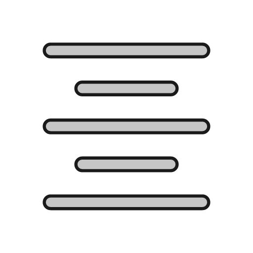 Align center outline icon, outline style, from Glyphs