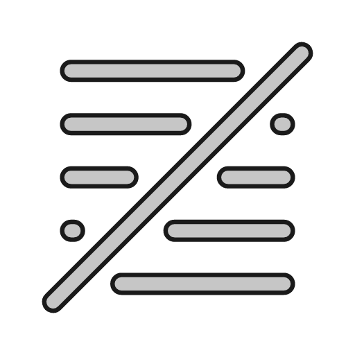Align slash outline icon, outline style, from Glyphs