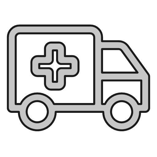 Ambulance outline icon, outline style, from Glyphs