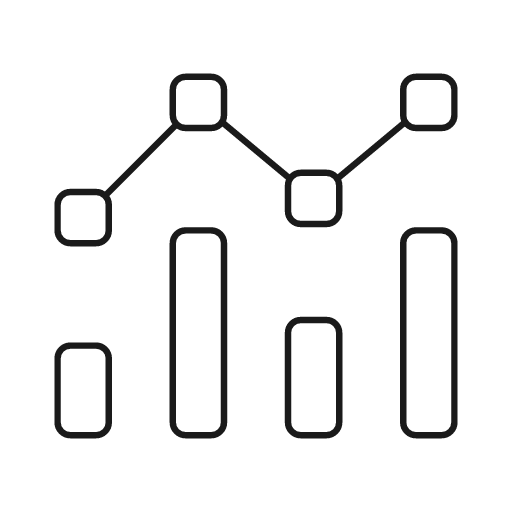 Analytics icon, line style, from Glyphs
