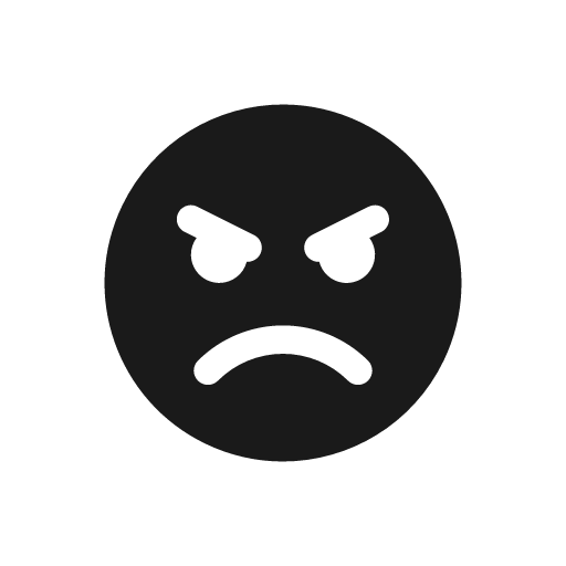 Angry bold icon, bold style, from Glyphs