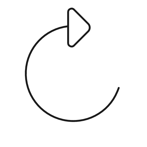 Arrow round icon, line style, from Glyphs