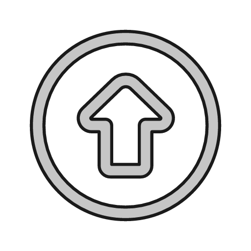 Arrow solid circle outline icon, outline style, from Glyphs