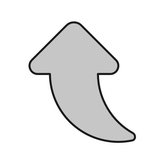 Arrow solid curve duo icon, line style, from Glyphs