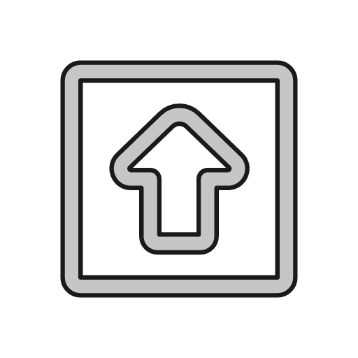 Arrow solid square outline icon, outline style, from Glyphs