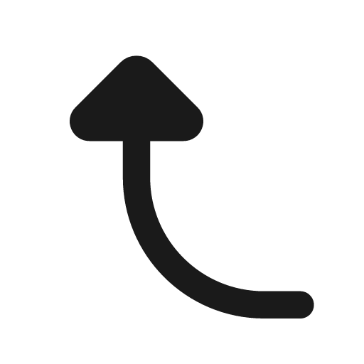 Arrow turn bold icon, bold style, from Glyphs