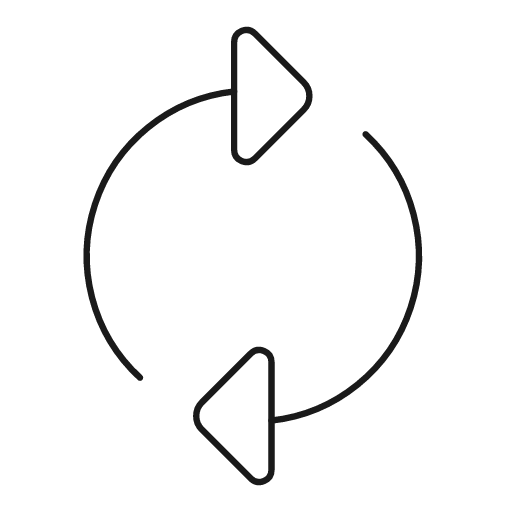 Arrows round icon, line style, from Glyphs