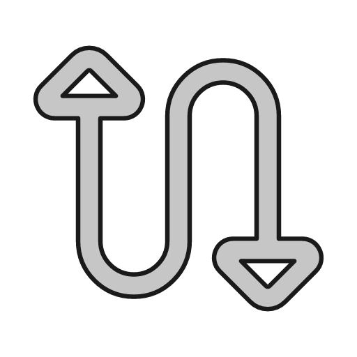 Arrows route outline icon, outline style, from Glyphs