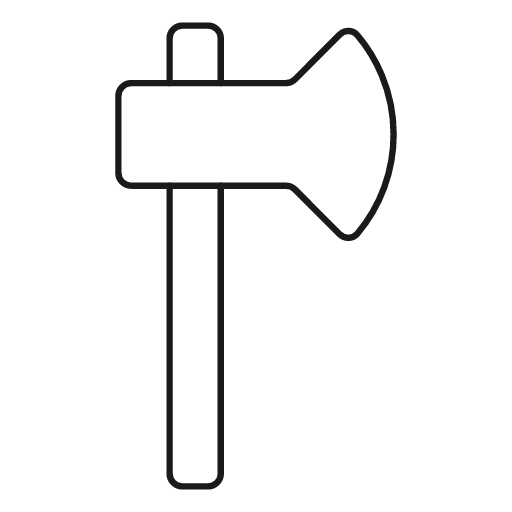 Axe icon, line style, from Glyphs