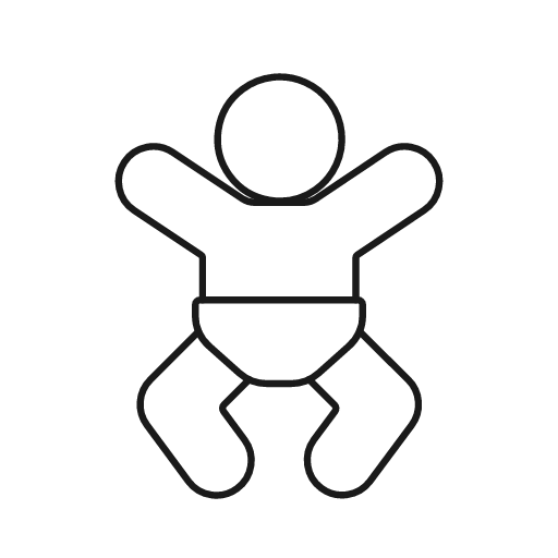 Baby icon, line style, from Glyphs