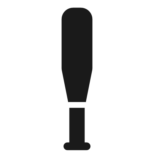 Baseball bat bold icon, bold style, from Glyphs