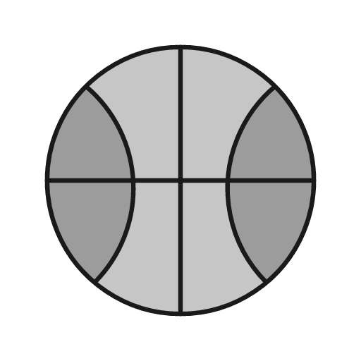 Basketball duo icon, line style, from Glyphs