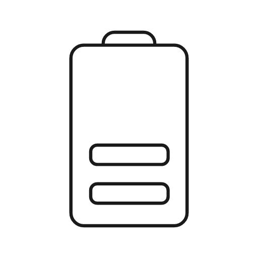 Battery 2 icon, line style, from Glyphs