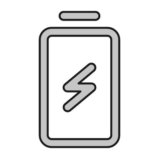 Battery charge outline icon, outline style, from Glyphs